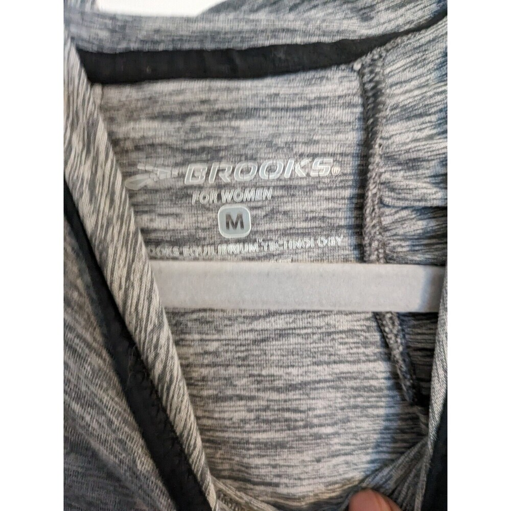 Brooks Nightlife Hoodie Women Gray Pullover Hoodie M - Picture 4 of 6